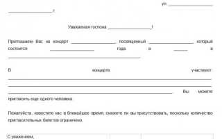 Образец письма-приглашения на деловое мероприятие, выставку